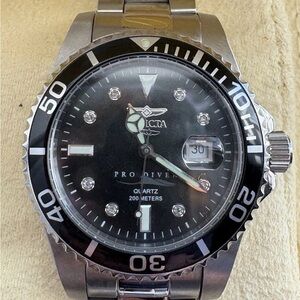 INVICTA 5012 PRO DIVER WATCH Diamond Accented 0.03 CTW, Black MOP, New in Box